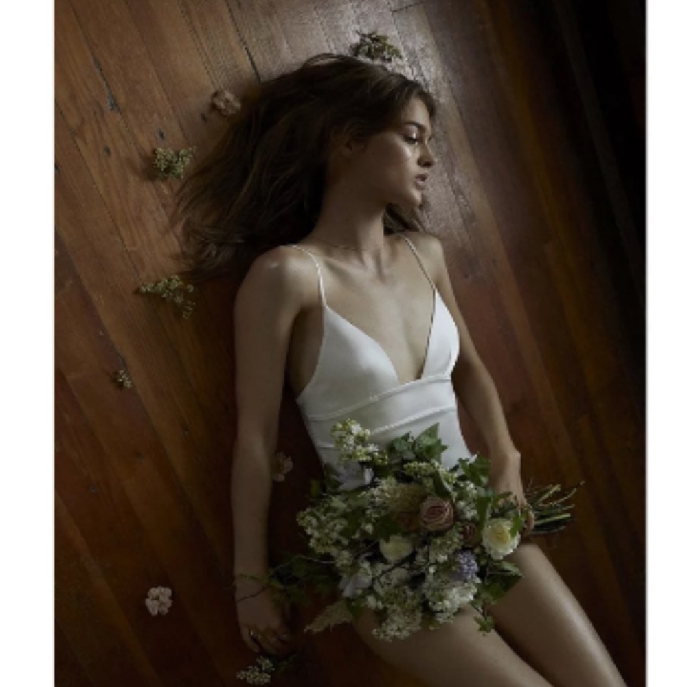 For Love & Lemons White Skivvies Scorpio Bodysuit